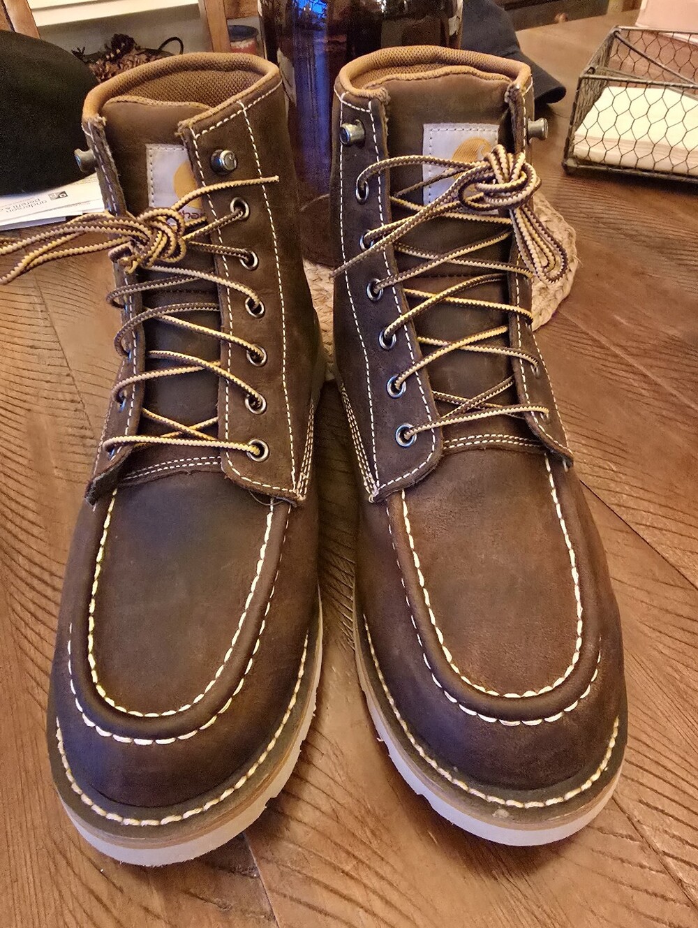 Carhartt Brown Moc Toe Work Boots